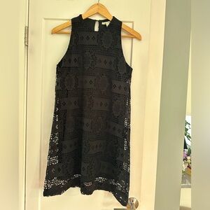Black Lace Shift Dress